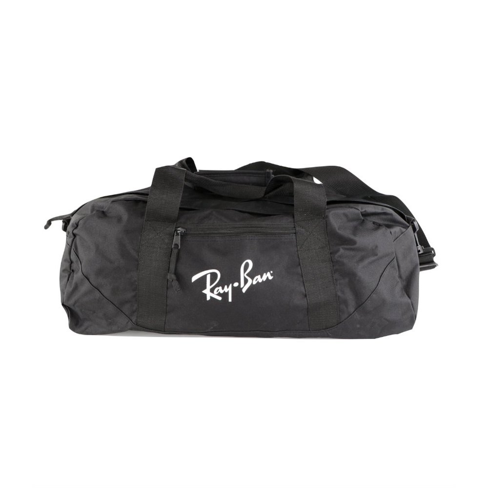 Vintage 90s Ray Ban Sunglasses Spell Out Handled Carry On Duffel Bag Gym Bag